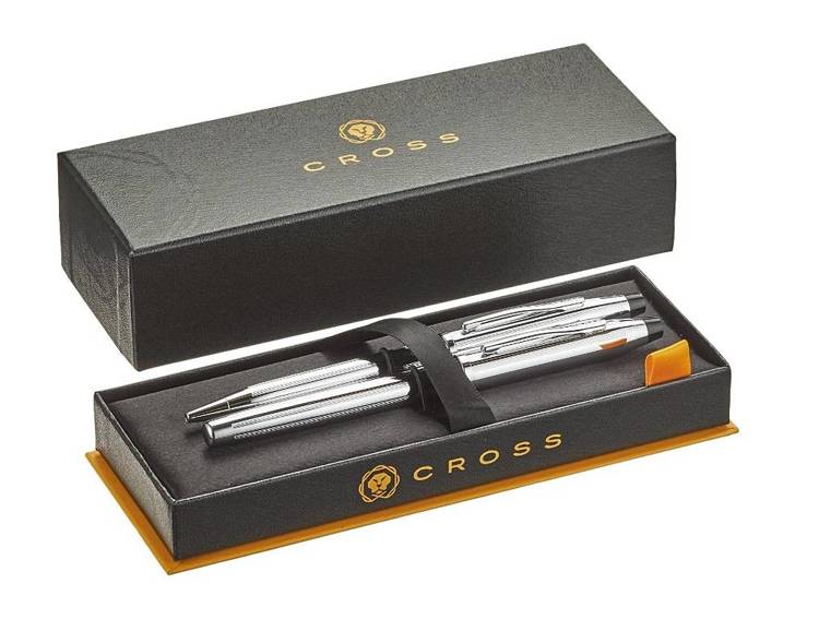 Set (fountain pen and pen) Century II, body and chrome parts