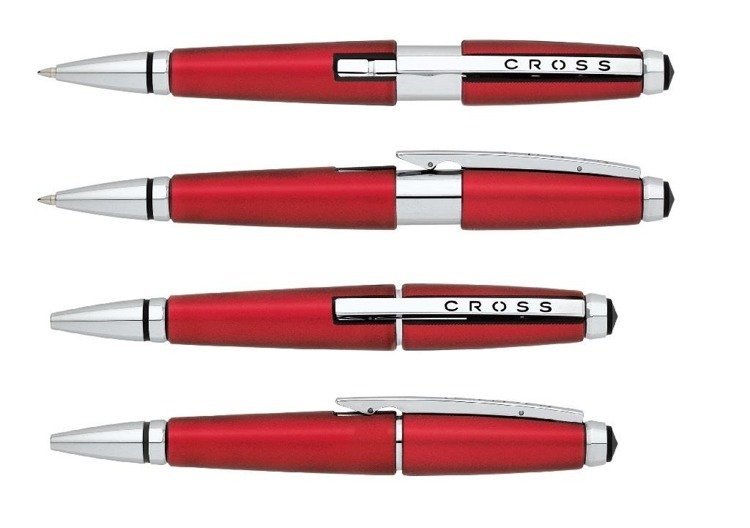 Długopis żelowy Cross Edge czerwony, elementy chromowane
